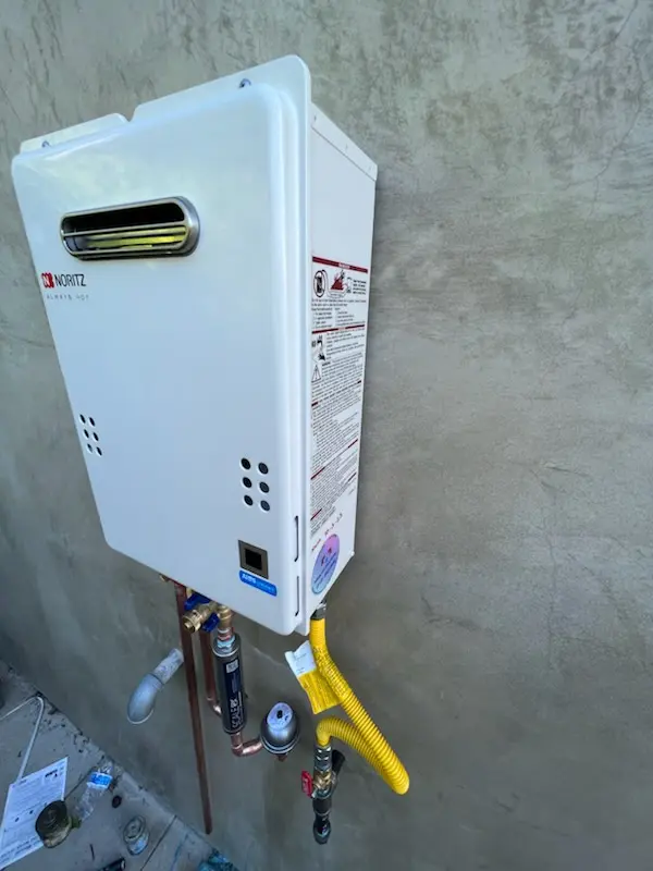 Tankless water heater installation for Harbor View Homes homes